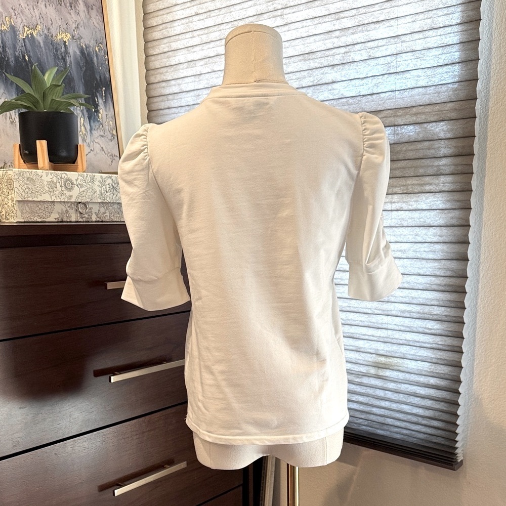Woman's Walter Baker Puff Sleeve Skippy Top in Buttercup. Size S - Picture 7 of 8